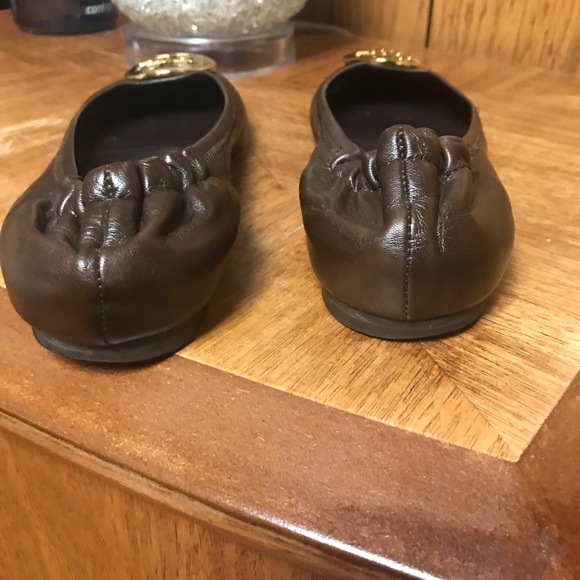 Tory Burch Reva Leather Ballet Flats 7-M - Picture 5 of 11